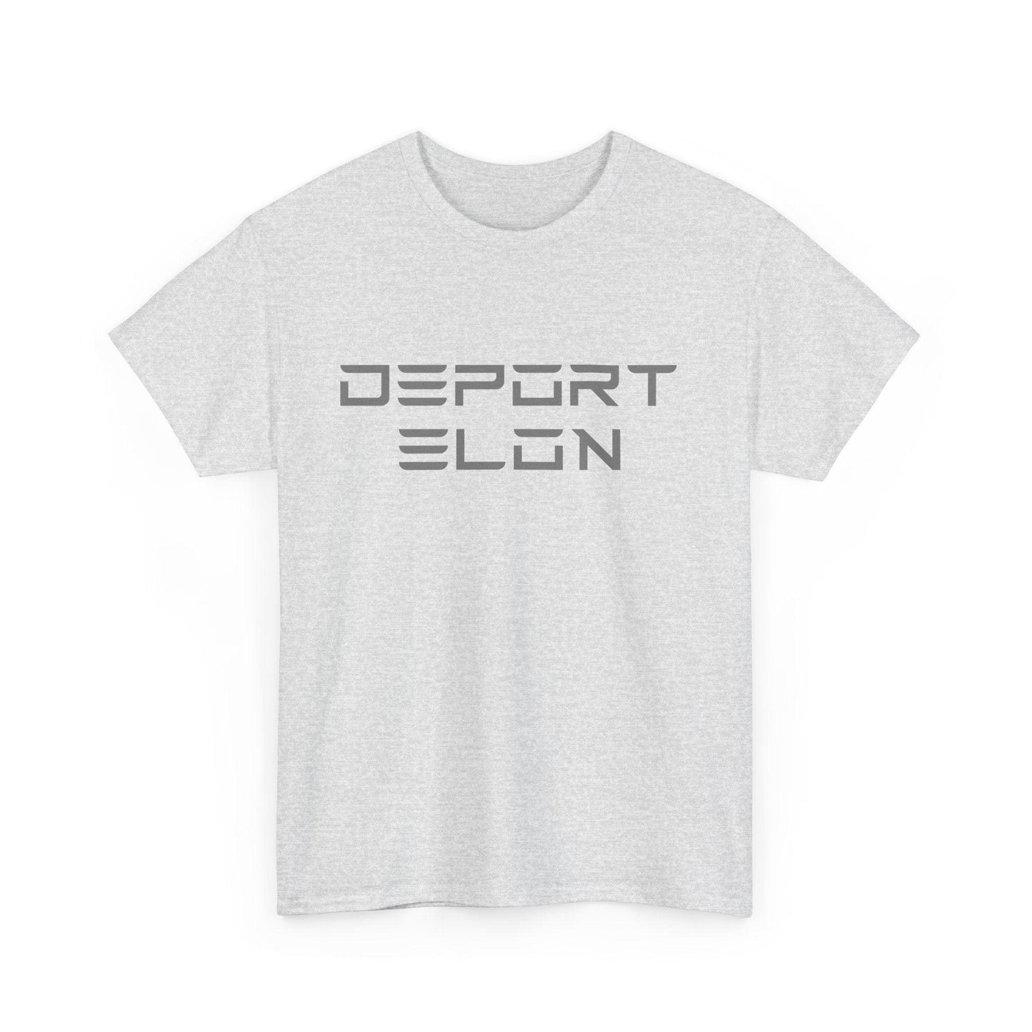 Deport Elon Unisex Heavy Cotton Tee – Trendy Statement Shirt for Casual Wear & Gifts