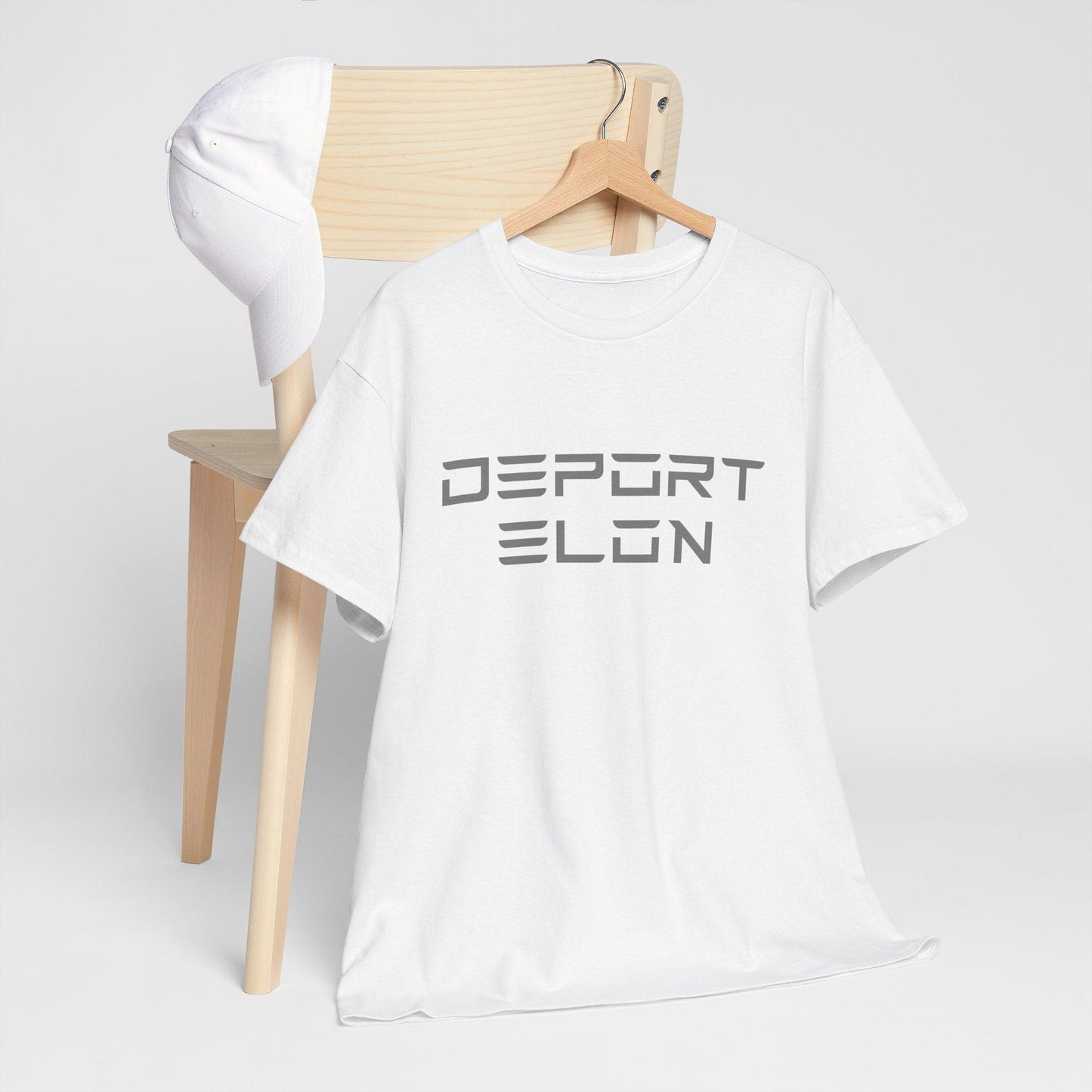 Deport Elon Unisex Heavy Cotton Tee – Trendy Statement Shirt for Casual Wear & Gifts