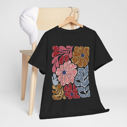 Floral F*ck Trump Statement Tee