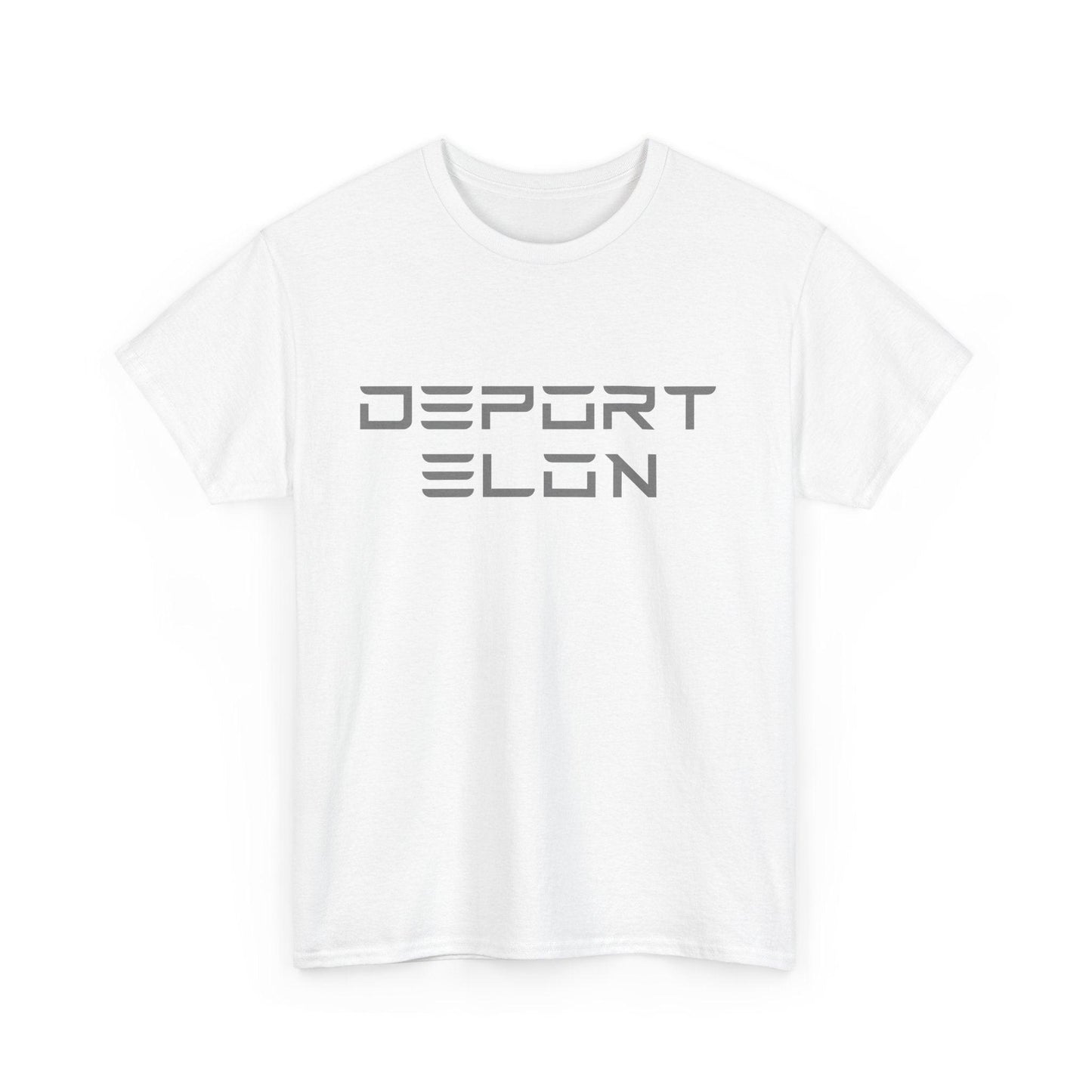 Deport Elon Unisex Heavy Cotton Tee – Trendy Statement Shirt for Casual Wear & Gifts